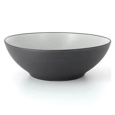 Ceramic soup bowl, pepper color Equinoxe Coupe Plate line REVOL 