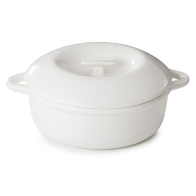 Podgrzewacz porcelanowy niski z pokrywką biały,  4 l BOMBANCE - REVOL