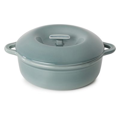 Podgrzewacz porcelanowy niski z pokrywką szary,  4 l BOMBANCE - REVOL