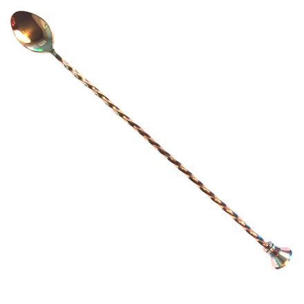 Barspoon with a muddler, 30 cm length, copper BAREQ 