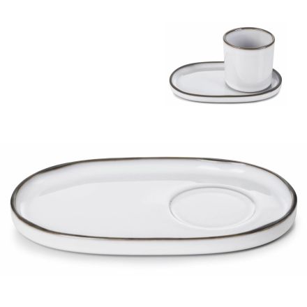 Oval saucer White cloud CARACTERE - REVOL