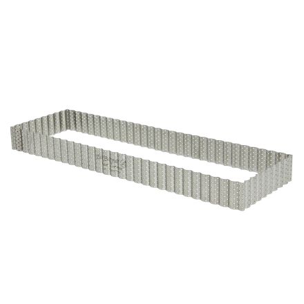 Perforated rectangular tart ring 35x10 cm - DE BUYER