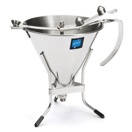 Automatic piston funnel with stand 1,5 l-all partsstainless steel, ? 17.5 cm DE BUYER 