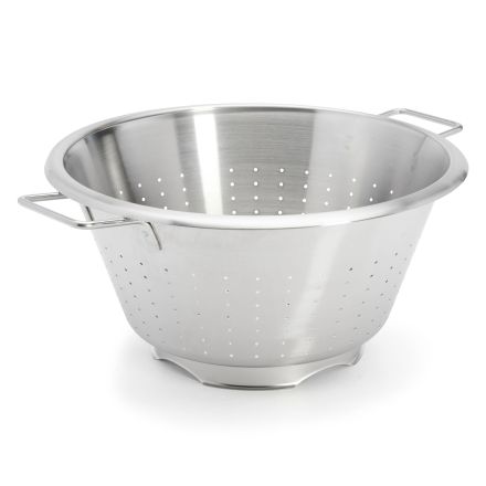 Stainless steel conical colander with bottomband & 2 handles, ? 40 cm DE BUYER 