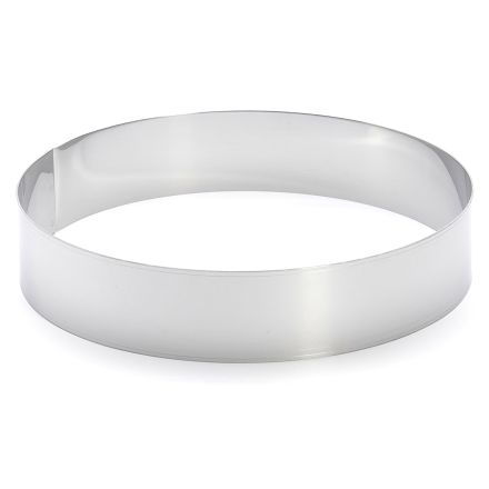 Stainless steel round ring, ? 22 cm, 4.5 cm height DE BUYER 