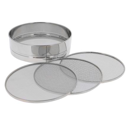 Stainless steel sieve with 4 spare gauses, ?21 cm DE BUYER 