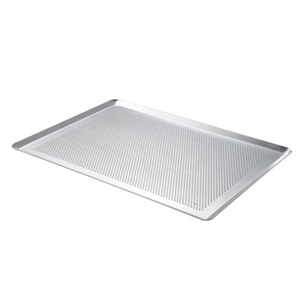 Perforated aluminium baking tray, thickness 15 mm, 60 x 40 cm, oblique edges DE BUYER 