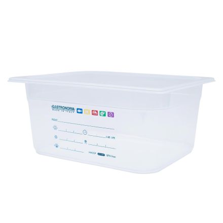 Container GN 1/2 with HACCP system, 10 cm height, polypropylene