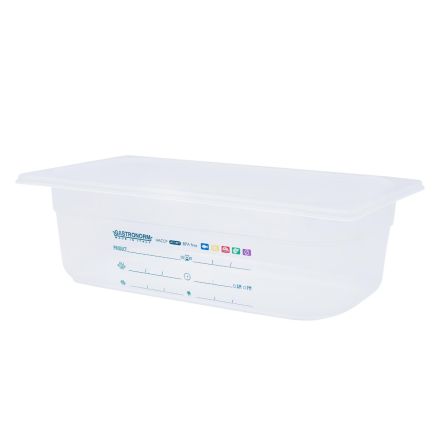Container GN 1/3 with HACCP system, 6,5 cm height, polypropylene