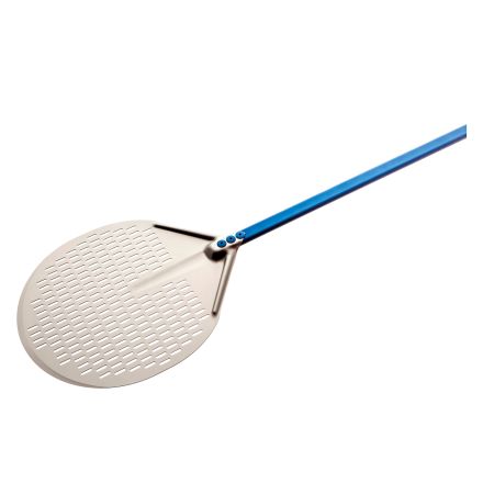 Pizza round oven peel, 180 cm length, perforated
