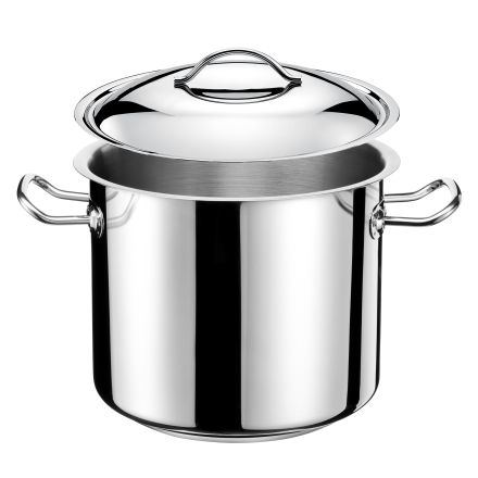 Deep stock pot dia.24 cm with lid EXCLUSIVE - TOMGAST