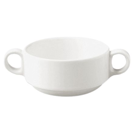 Cream soup bowl with handles 300 ml Banquet line RAK PORCELAIN 