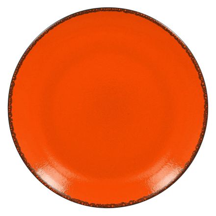 Talerz płaski, okrągły 24 cm pomarańczowy FIRE - RAK PORCELAIN