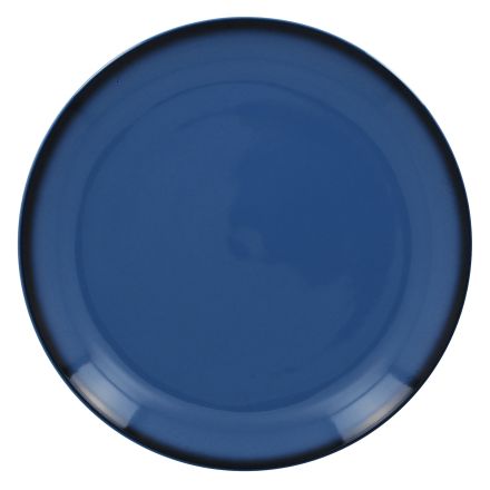 Flat plate, dia. 21 cm, blue Lea line RAK PORCELAIN 
