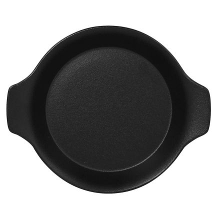 Round dish with grip, 18 cm, black Chef's Fusion line RAK PORCELAIN 