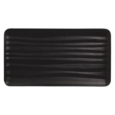 Embossed rectangular platter GN 1/3 black SUGGESTIONS Shared - RAK PORCELAIN