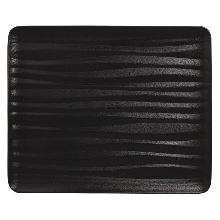 Embossed rectangular platter GN 1/2 black SUGGESTIONS Shared - RAK PORCELAIN