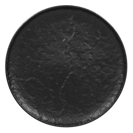 Flat plate, dia. 15 cm, black Roks line RAK PORCELAIN 