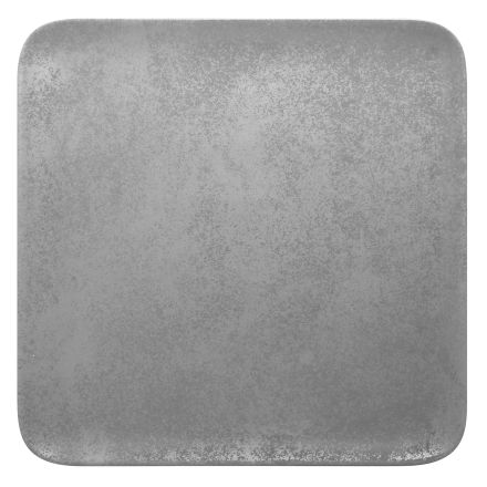 Square plate, dia. 33 cm, grey Shale line RAK PORCELAIN 