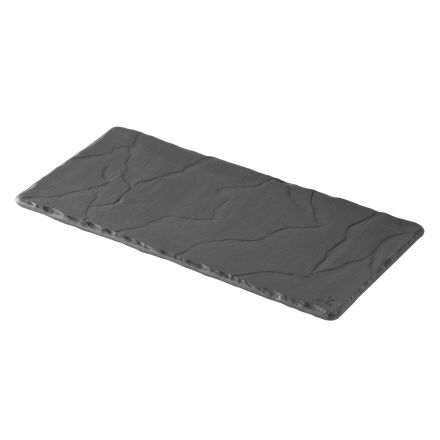 Rectangular tray, matt slate style color Basalt Rectangular Tray line REVOL 