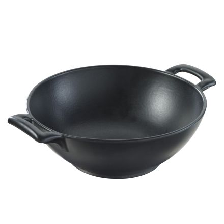 Individual porcelain wok in black, cast iron style color Belle Cuisine Individual Wok line REVOL 