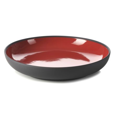Talerz głęboki 23,5 cm czerwono-czarny SOLID - REVOL