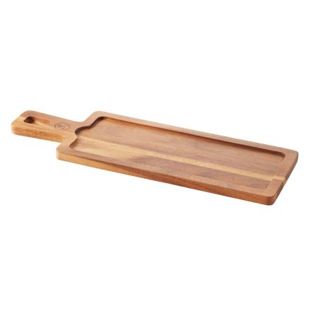 Board for 30 x 11 cm basalt tray 43 x 14 x 1.5 cm, acacia color Rectangular Wooden Board line REVOL 