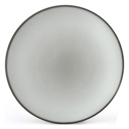 Flat ceramic plate, pepper color Equinoxe Bread Plate line REVOL 
