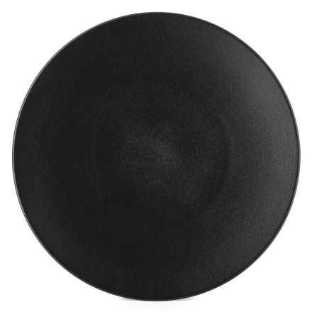 Flat ceramic plate, cast iron style color Equinoxe Presentation Plate line REVOL 