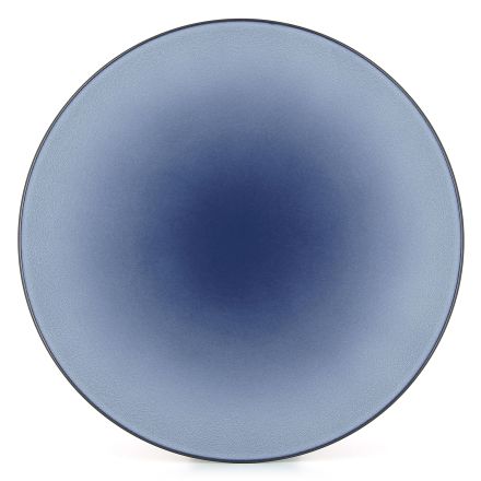 Flat ceramic plate, cirrus blue color 24 cm Equinoxe Dinner Plate line REVOL 
