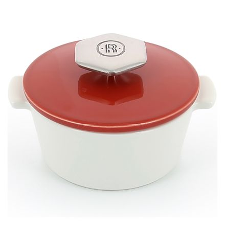 White pot, red lid 10 cm REVOLUTION - REVOL
