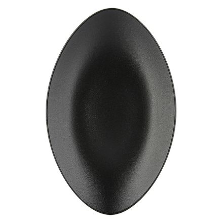 Oval ceramic plate, cast iron style color Equinoxe Service Plate line REVOL 