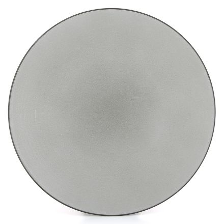 Flat ceramic plate, pepper color 24 cm Equinoxe Dinner Plate line REVOL 