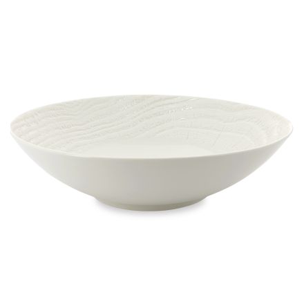 Wood-effect porcelain salad bowl, ivory color Arborescence Coupe Dish, Large line REVOL 