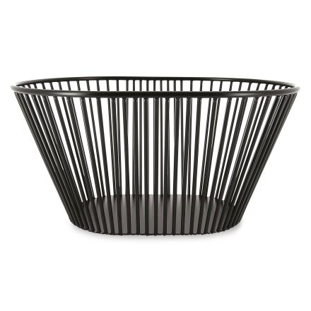 Black wire basket, black metal color Wire Basket, Large Oval line REVOL 