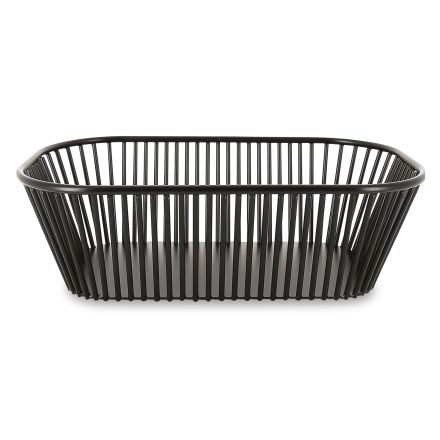 Black wire basket, black metal color Wire Basket, Medium Rect. line REVOL 