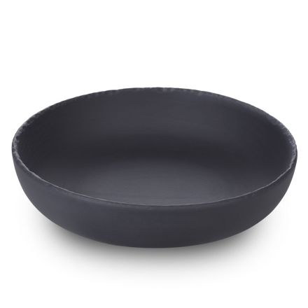 Individual serving bowl, matt slate style color Basalt Coupe Plate line REVOL 