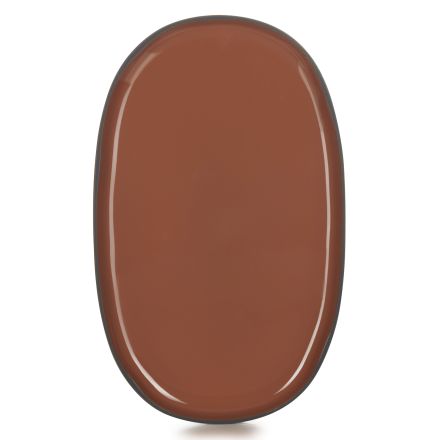 Service plate 35,5 x 21,8 cm, cinnamon Caractere line REVOL