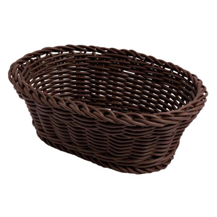 Basket, 25 x 17 cm, oval, brown