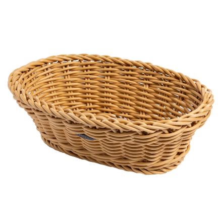 Basket, 25 x 17 cm, oval, beige