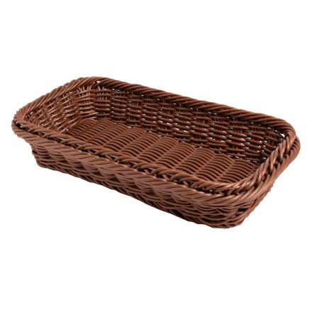 Basket GN 1/3, polirattan, brown VERLO