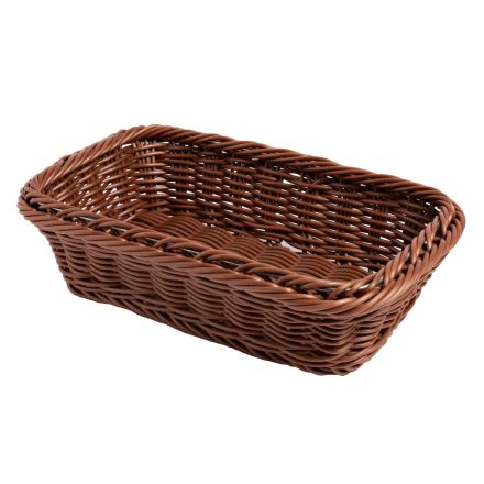 Basket GN 1/4, polirattan, brown VERLO