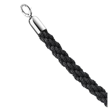 Braided rope for basket frame, black