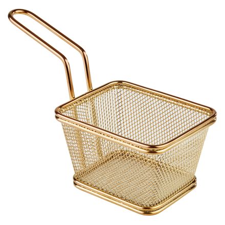 Basket PVD, 13 x 10,5 cm, steel, gold