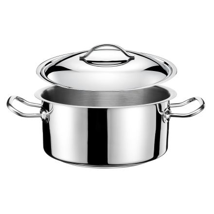 Shallow casserole pot dia. 32 cm with lid EXCLUSIVE - TOMGAST