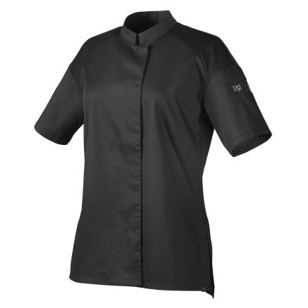 Bluza kucharska krótki rękaw czarna rozm. S CADIX - ROBUR