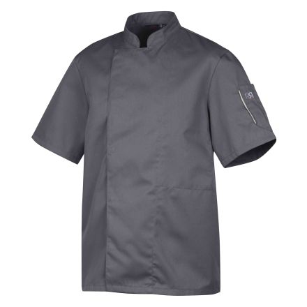 Pewter apron, short-sleeved S Nero line ROBUR 