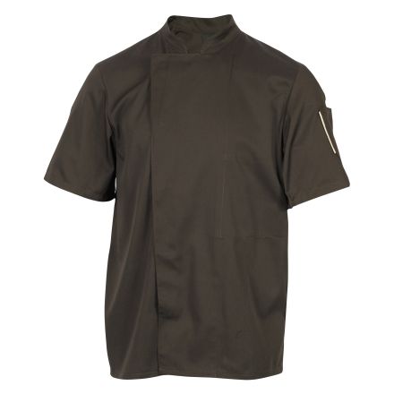 Mocha apron, short-sleeved L Nero line ROBUR 