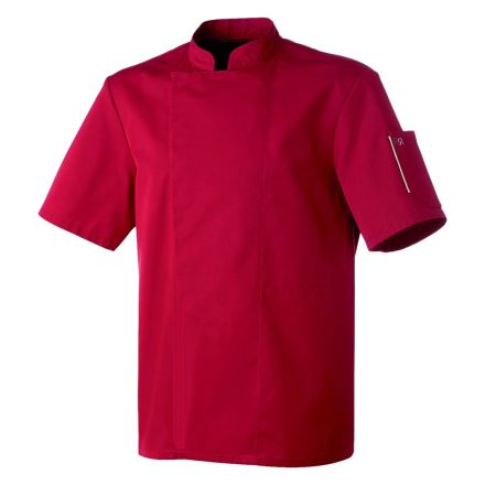 Bluza kucharska czerwona, krótki rękaw rozm. XL NERO - ROBUR