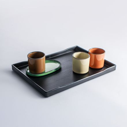 Taca ZEN z melaminy 30x22x2,3 cm czarna - VERLO